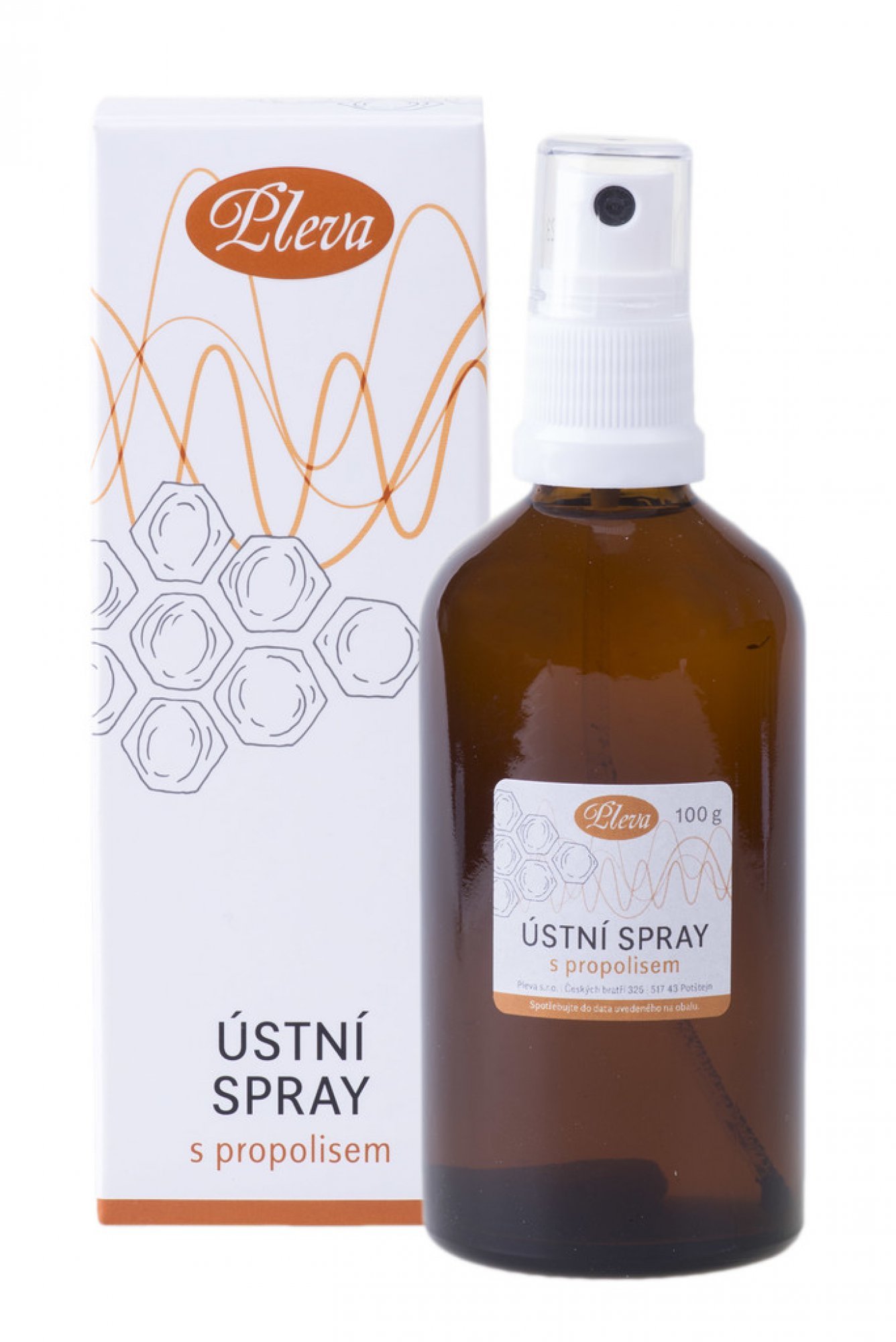 Pleva Ústní spray s propolisem ve skle 100 g